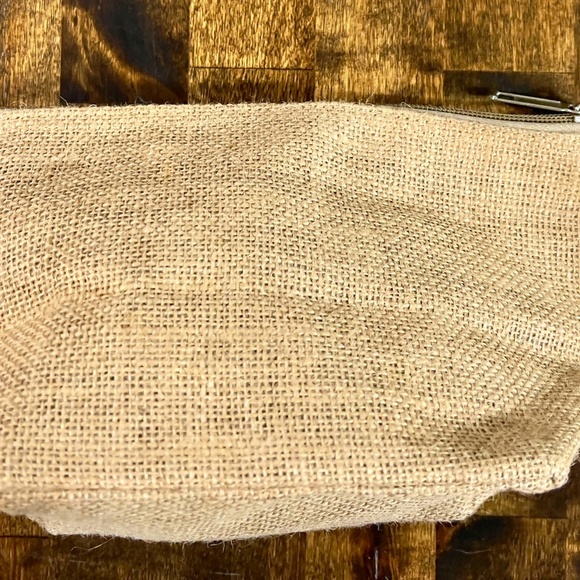 buckhead betties Jute Zipper Bag Khaki Summer Beach - Picture 4 of 10